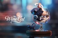 予約 WeArtDoing  杯中猫女 ワインキャット  Wine Cat-Blue  19.2cm  フィギュア SB97310
