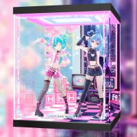 予約 良笑 POP UP PARADE 初音ミク デコミク ライトネス L size & 初音ミク デコミク ダークネス 専用 展示ケース ZSH780652A