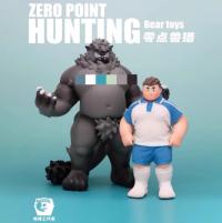 Zero Point Hunting Bear Toys Tie Up + Big Cat スタチュー  DX125645C