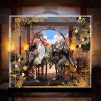 予約 Stargazer 勝利の女神：NIKKE ノワール：ホワイトラビット&ブラックラビット1/4 専用 展示ケース  ZSH2596922L