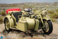 予約 DID WWII German Zündapp KS 750 Motorcycle With Sidecar (Sand) 1/6  フィギュア  E60075Y