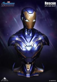  Queen Studios アイアンマン マーク49 レスキュー アベンジャーズ ライフサイズ バスト スタチュー