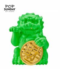 予約 POP SUNDAY  LUCKY CAT  35cm スタチュー  green