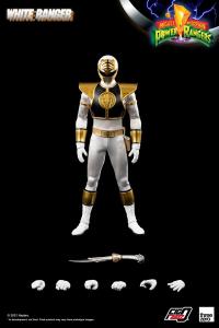 予約  Threezero x Hasbro   マイティ・モーフィン・パワーレンジャー   WHITE RANGER  1/6   アクションフィギュア  3Z02990W0 