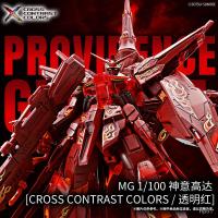 バンダイ  ガンダム ZGMF-X13A  MG 1/100 プロヴィデンス ガンダム クリアレッド.Ver CROSS CONTRAST COLORS 海外限定