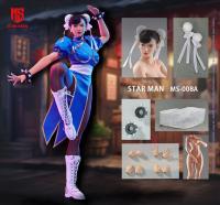 STAR MAN  女格闘家  Chun-li  1/6  アクションフィギュア MS-008A (Blue cheongsam version）さいはん