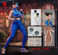 STAR MAN  女格闘家  Chun-li  1/6  アクションフィギュア MS-008B（Blue tight jumpsuit version）さいはん